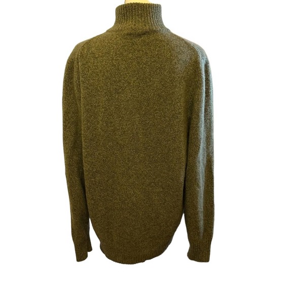 Marshall Fields  - Cashmere heathered green 1/4 zip sweater, men’s size:Large - Picture 8 of 11